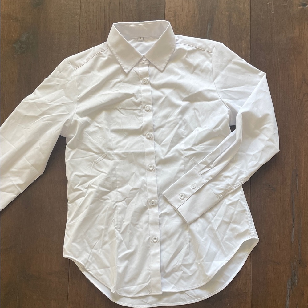Source Unknown White Button Down Shirt